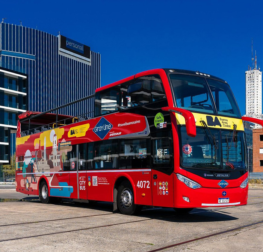 Gray Line Hop-On Hop-Off sightseeing bus in Buenos Aires